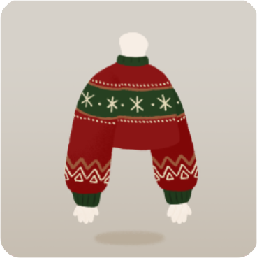 クリスマスレッドセーター
