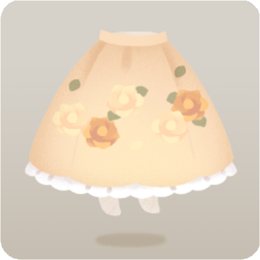 アンティークな花柄スカート