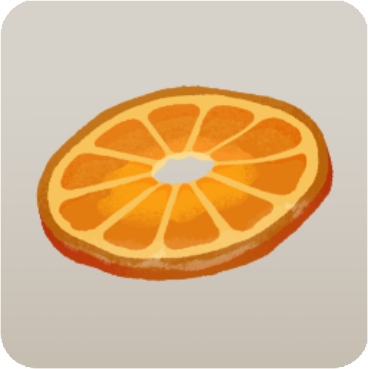 香りづけのドライオレンジ