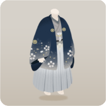 桜吹雪の袴