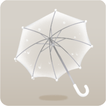 雨に濡れる透明な傘