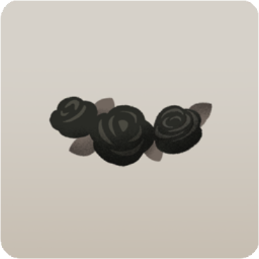 ミニ優美な黒薔薇の花冠