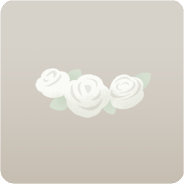 ミニ華美な白薔薇の花冠