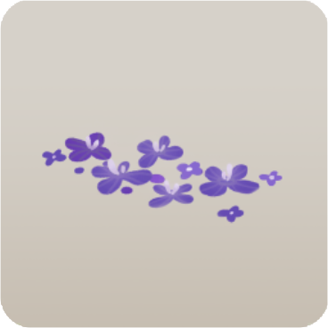 夢のナイトガーデンの紫の花・左